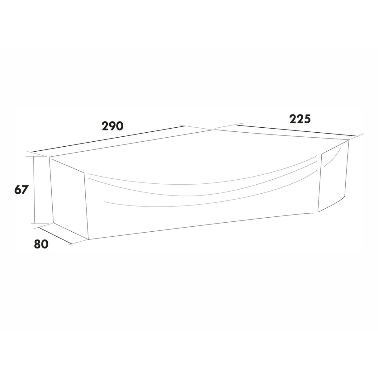 Möbelskydd Himmelsnäs Hörngrupp 290 x 225 x 67 cm Grå