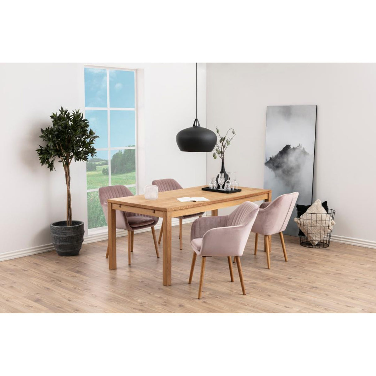 Le Havre Karmstol Vic tyg Rosa/Ek