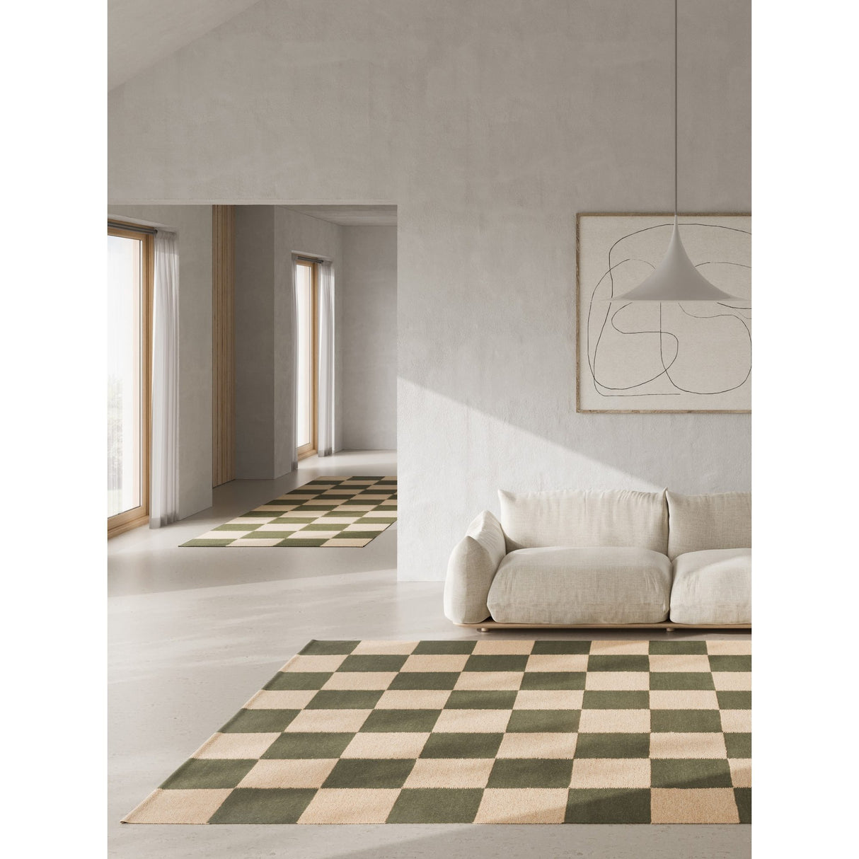 Square Matta Skogsgrön/Natur