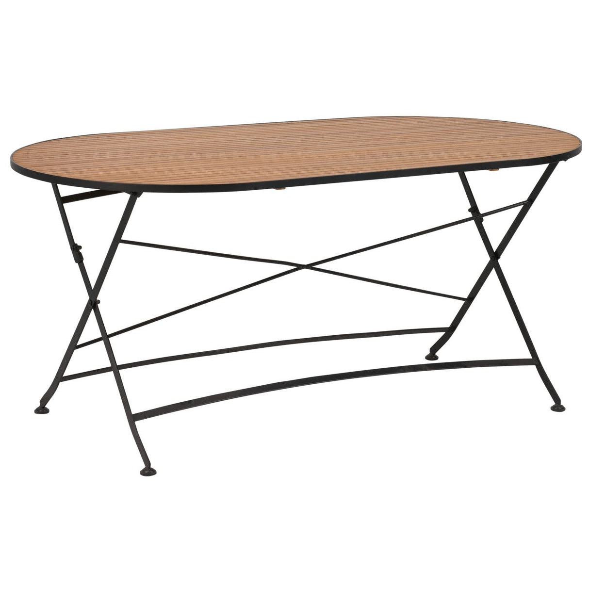 Brewer Matgrupp 160 cm Teak/Svart
