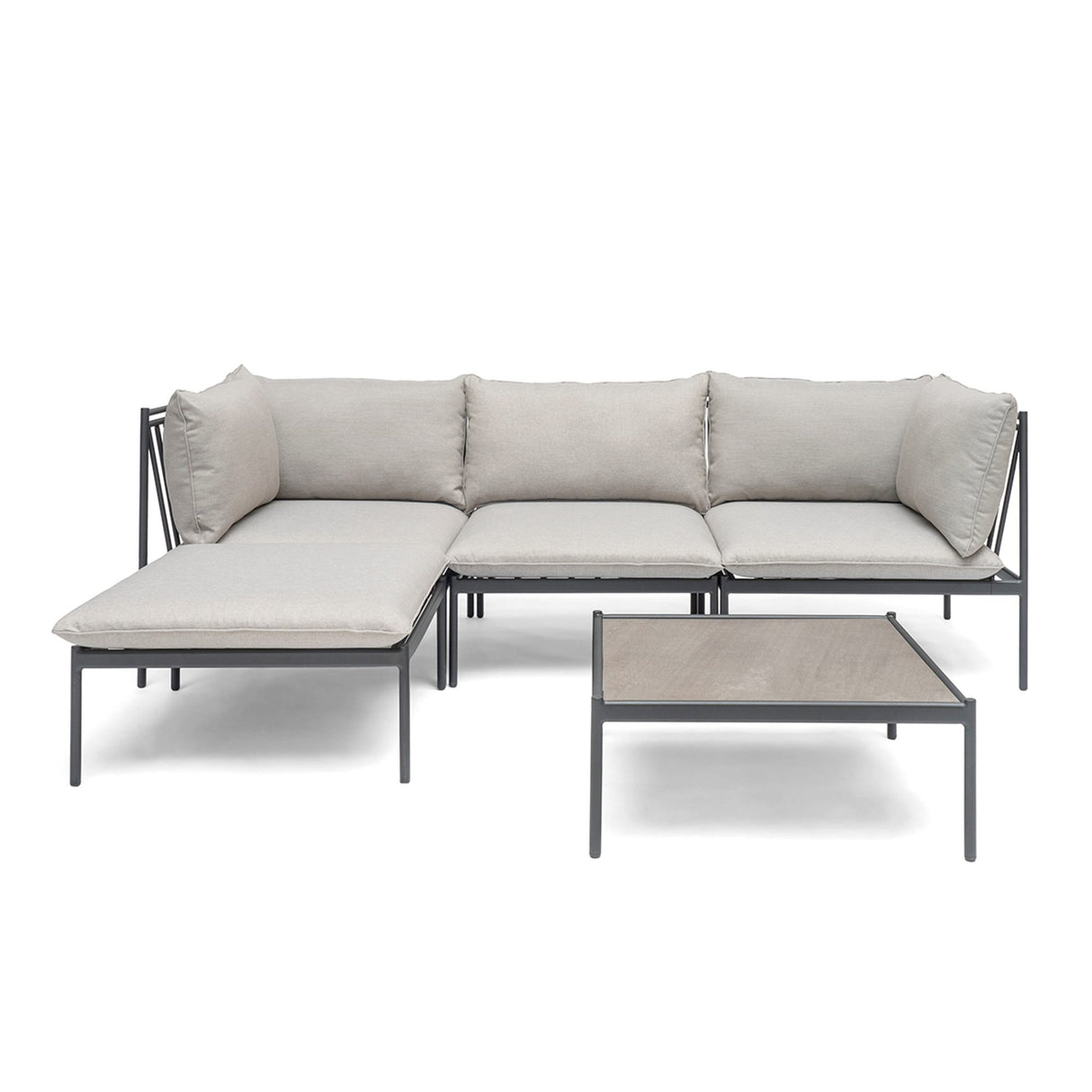 Bolmsö Utesoffbord 80x80 cm Svart