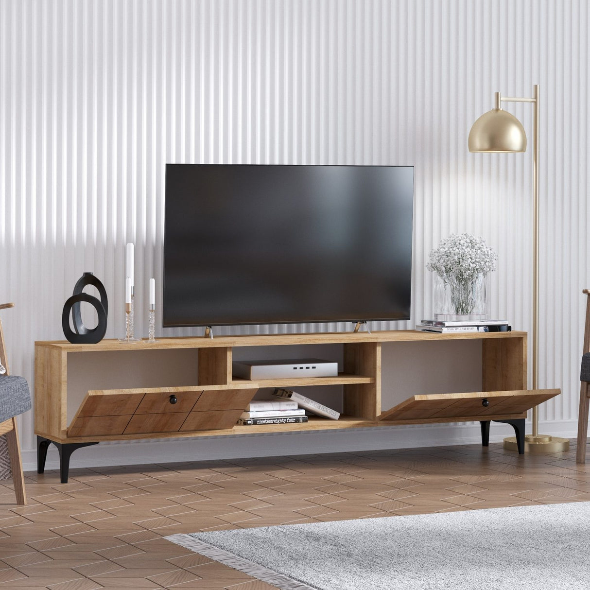 Riga (180 x 55 x 31 cm) Ek TV-bänk