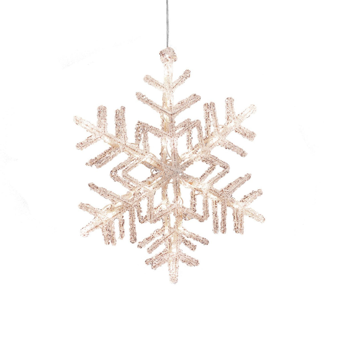 Snöflinga Akryl 30 cm 36 varmvita LED Ljusdekoration Inne