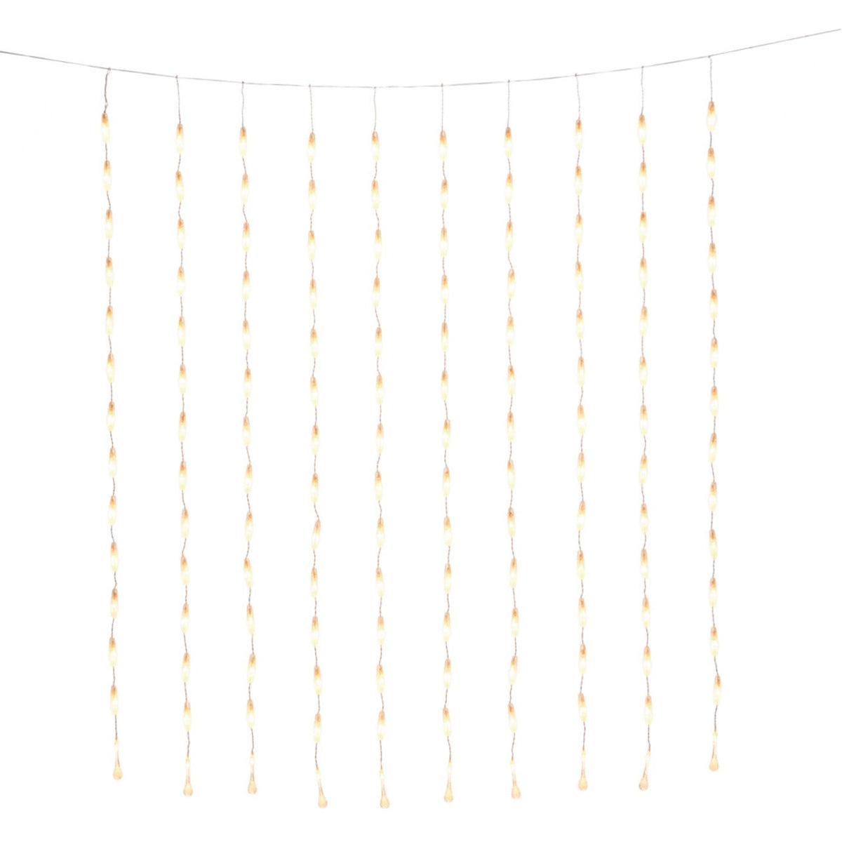 Gardin Droppar LED Ljusslinga Ute 140x120 cm, Amber