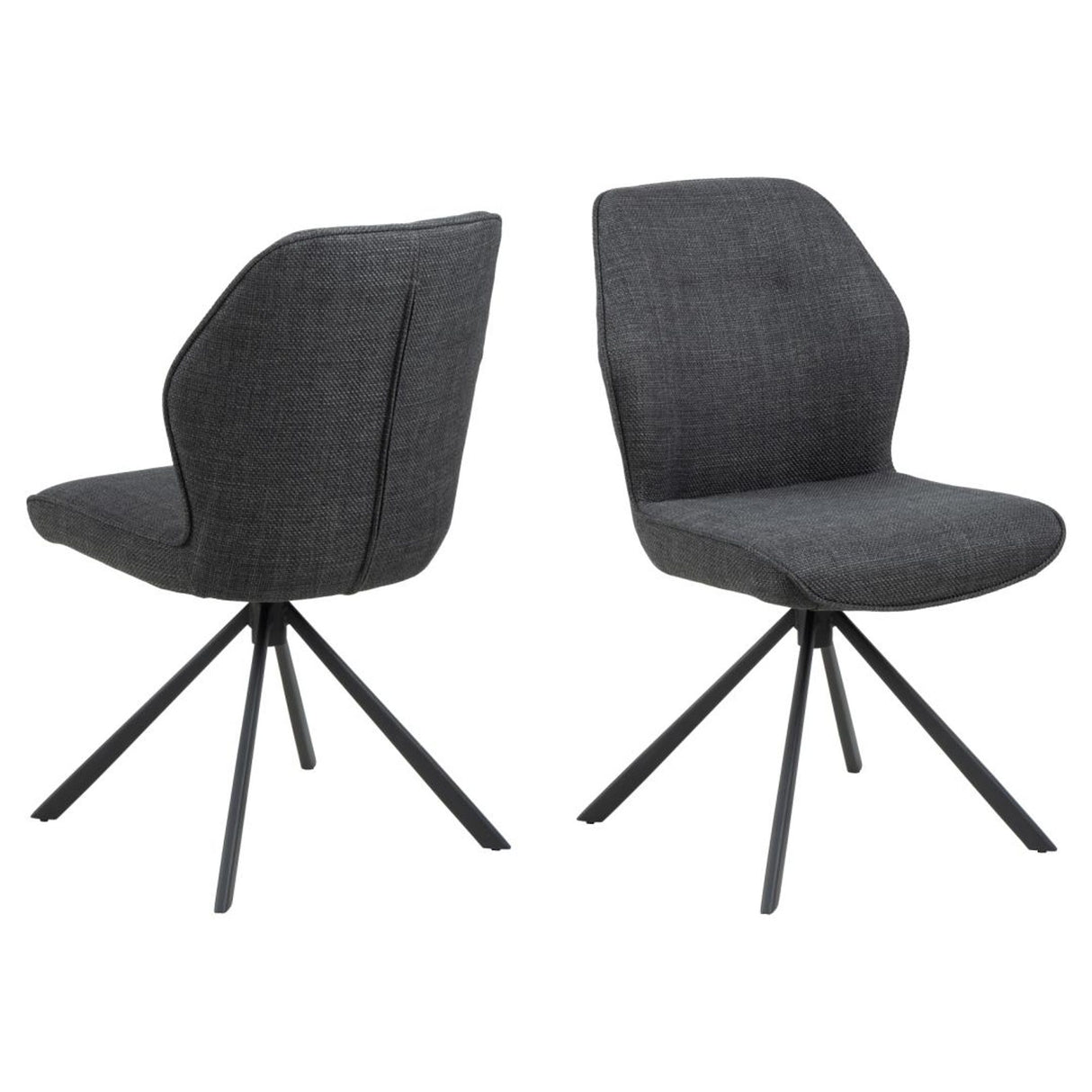 Millau Matstol Basel tyg Mörkgrå