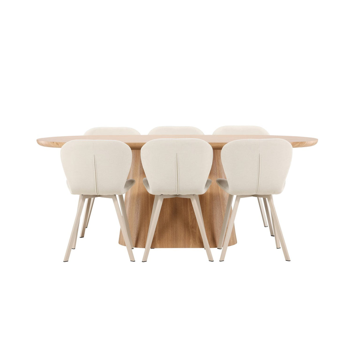 Stjärnö, Lilja Oval matgrupp Beige, Natur, 200 x 90