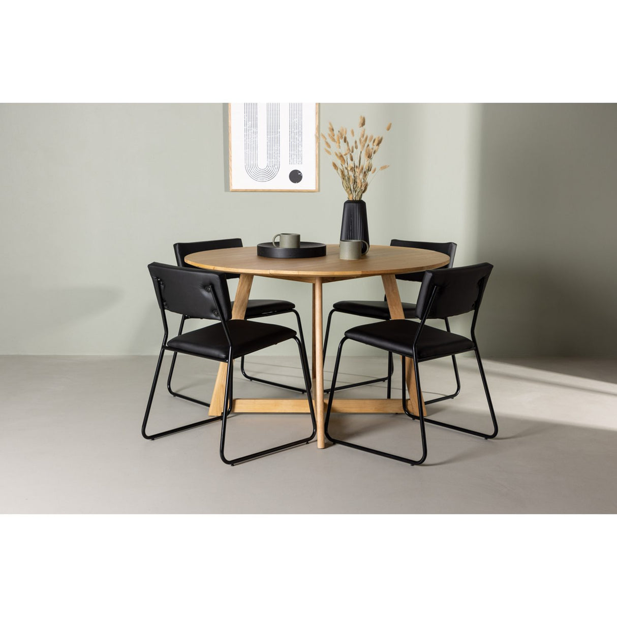 Yakidon, Kenth Rund matgrupp Svart, Brun, ⌀120