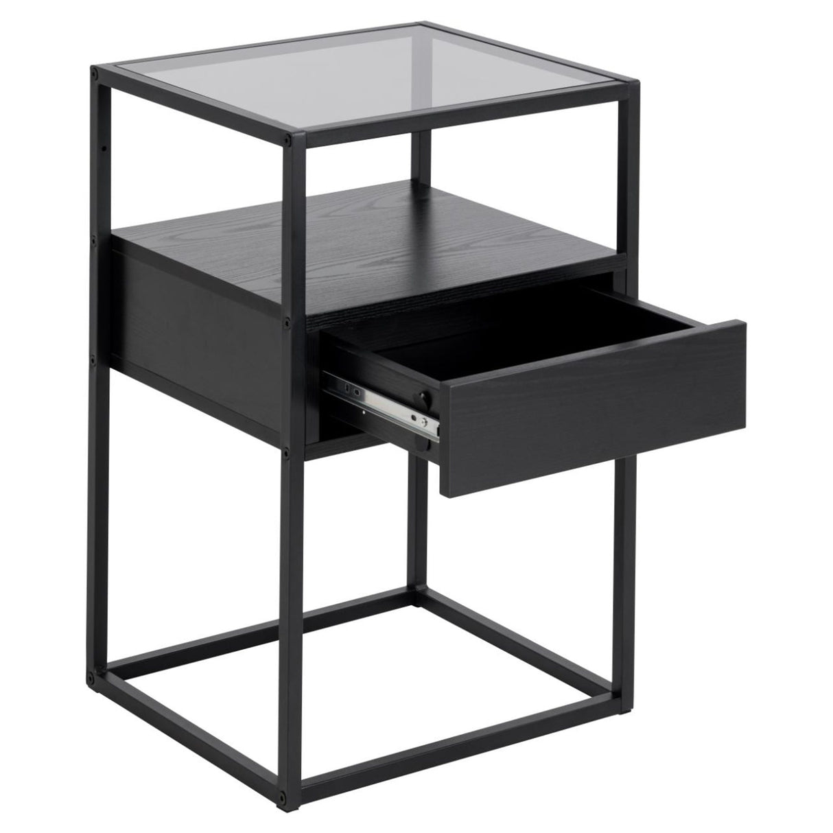 Massy Sängbord 60x40x35 cm Svart