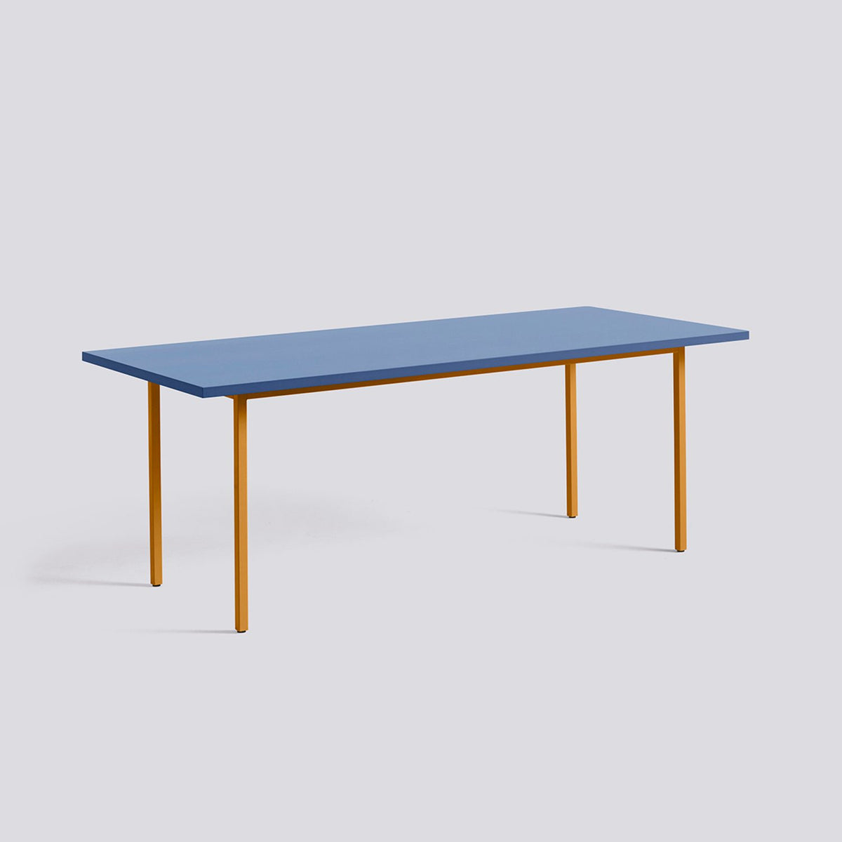 Two-Colour L200 × B90 × H74 cm Matbord Blue, Ochre – pulverlackerat stål