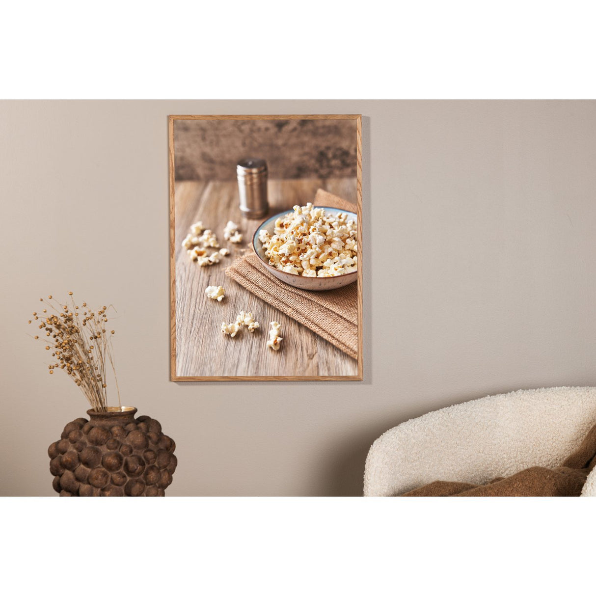 Popcorn Poster Beige, 50 x 70 cm