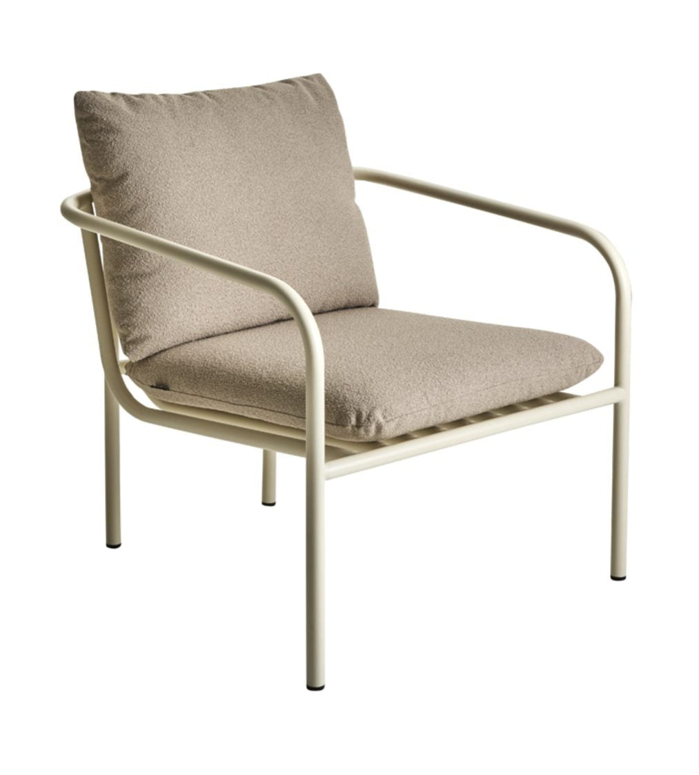 Bendt Utefåtölj Pearl White/Teddy Beige