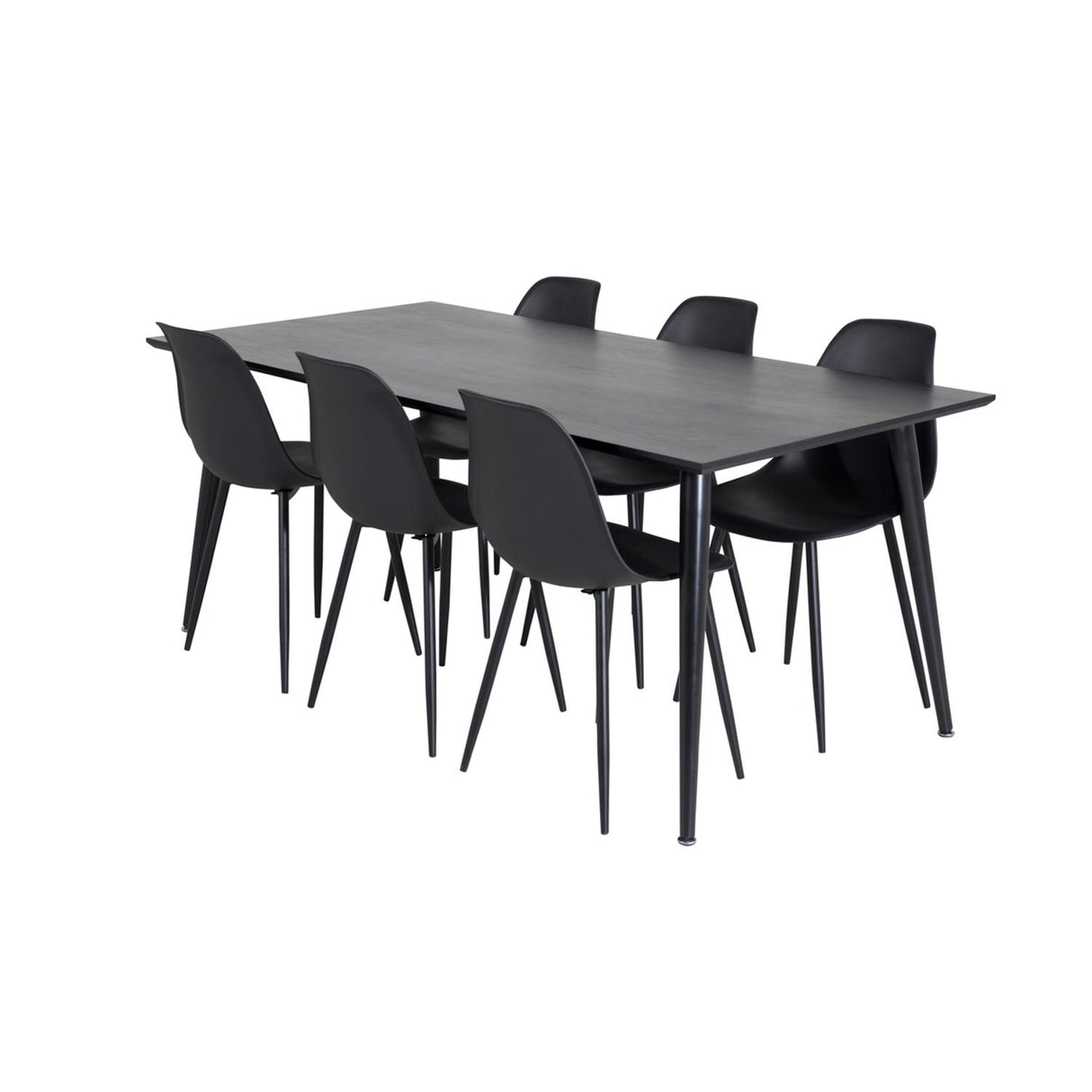 Dipp, Polar Rektangulär matgrupp Svart, Svart, 180 x 90