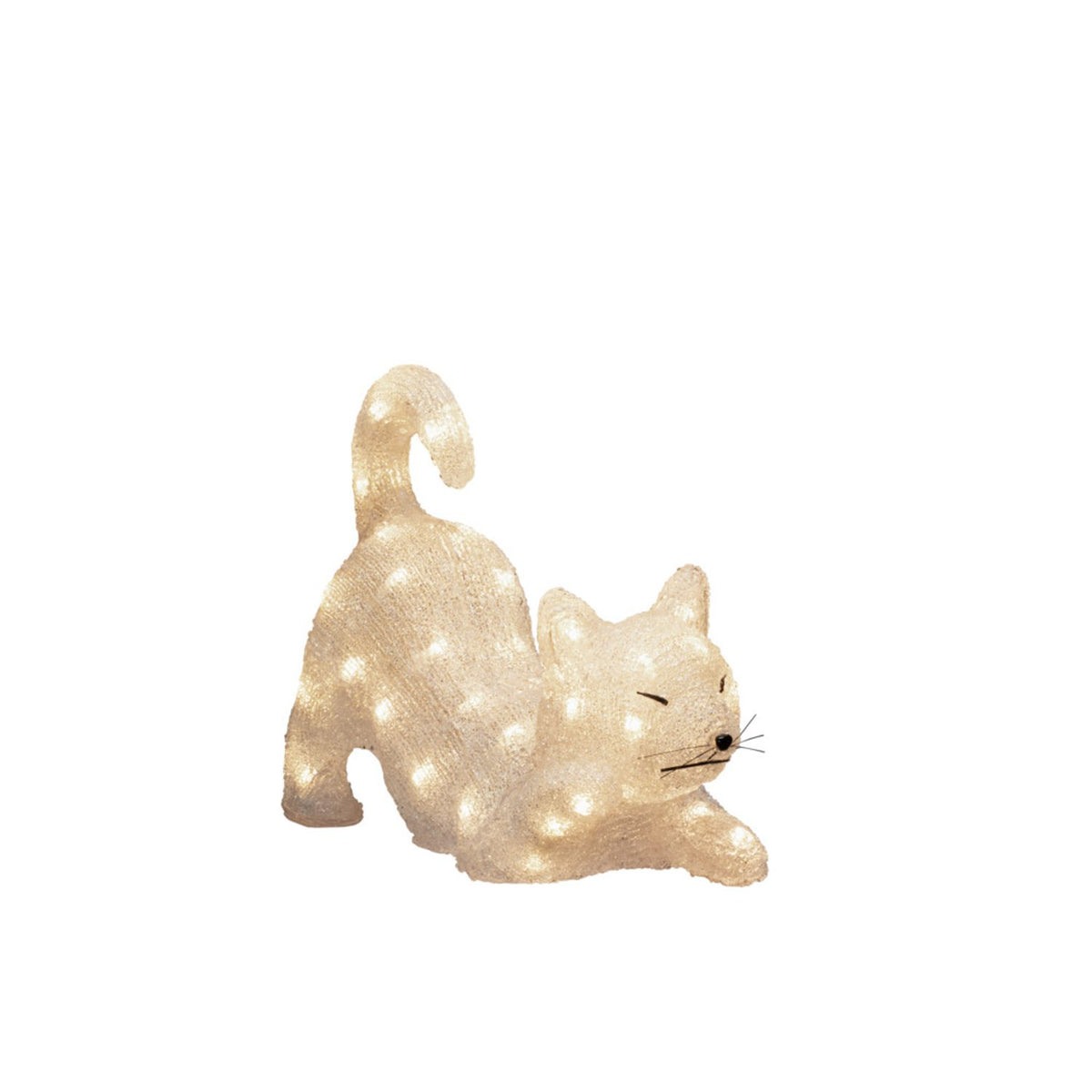 Katt akryl 35cm 48 Led Ljusdekoration Ute