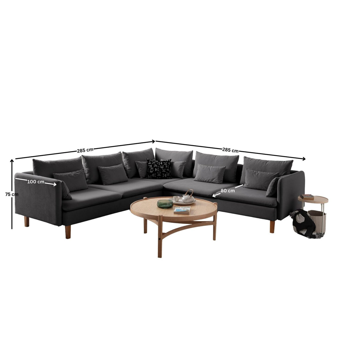 Flexy L (194 x 95 x 154 cm) Hörnsoffa Antracit