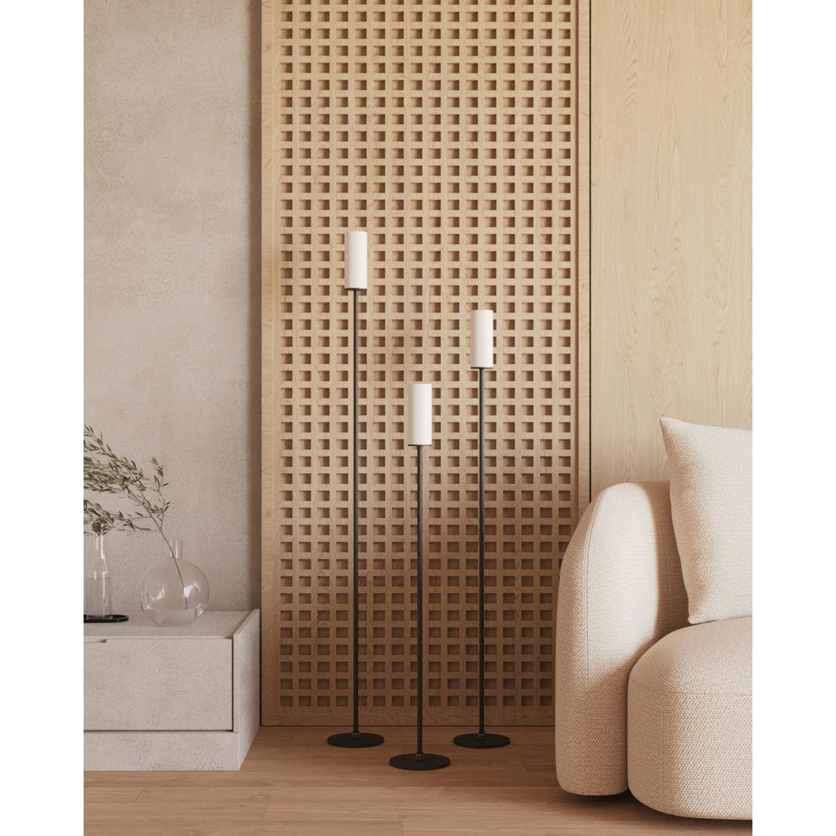 Steel Pillar 100 cm Golvljusstake