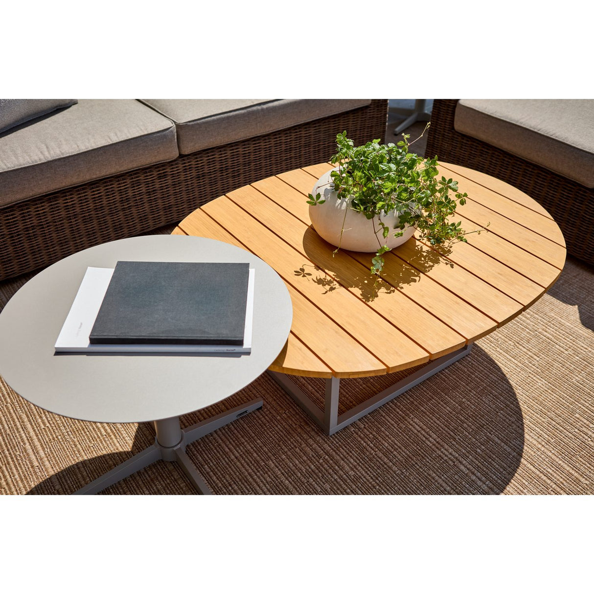 Olive Soffbord 110x80 cm Khaki/Bambu