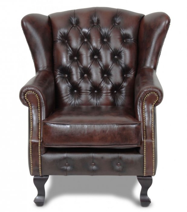 Aberdeen Wingchair Oxblod Läder