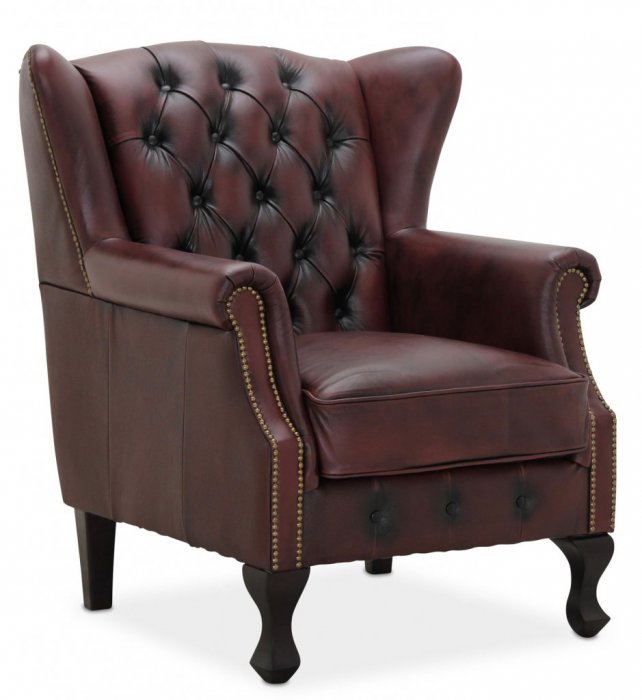 Aberdeen Wingchair Oxblod Läder