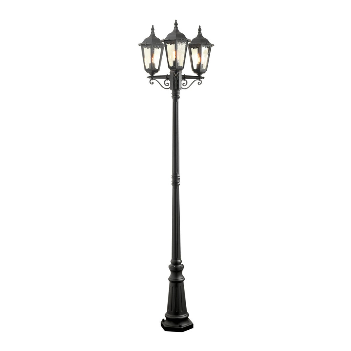 Firenze 3-arm E27 2.2m Lyktstolpe Mattsvart