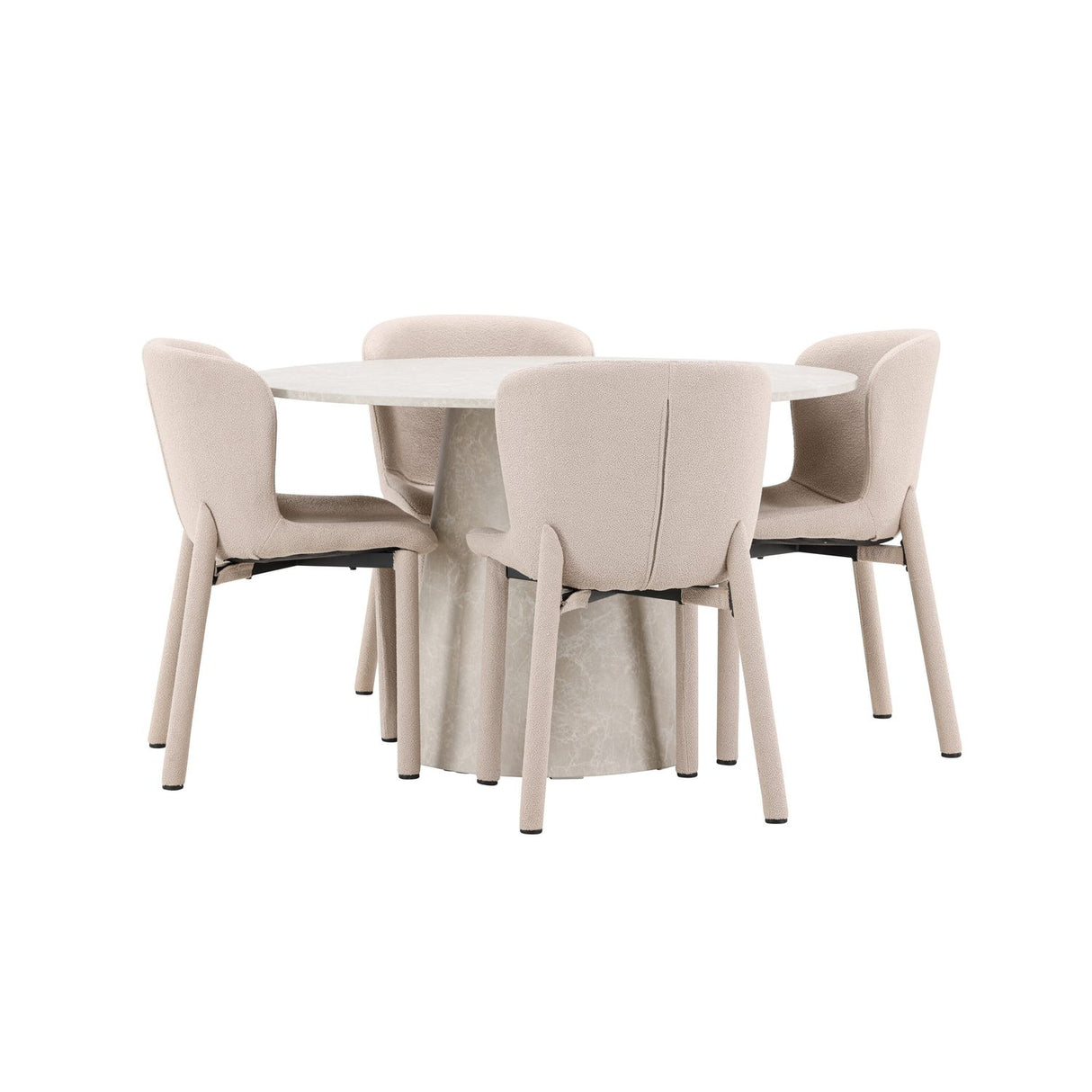 Lanzo, Astoria Runt matgrupp Beige, Beige, 4st
