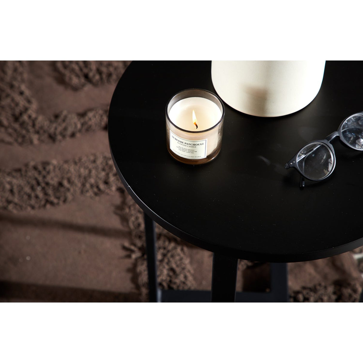 Lawton Soffbord Black, ⌀40