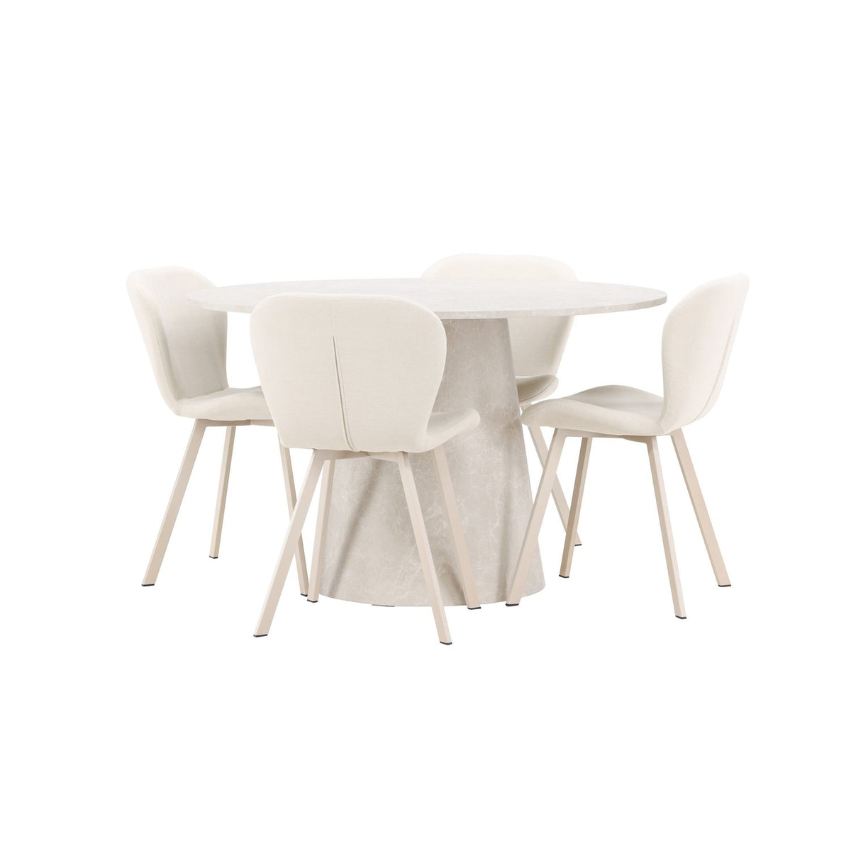 Lanzo, Lilja Runt matgrupp Beige, Beige, 4st
