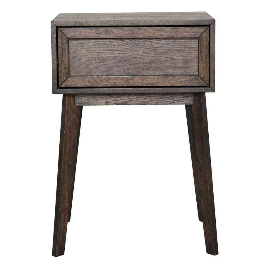 Isak Sängbord Brunlackad Ek