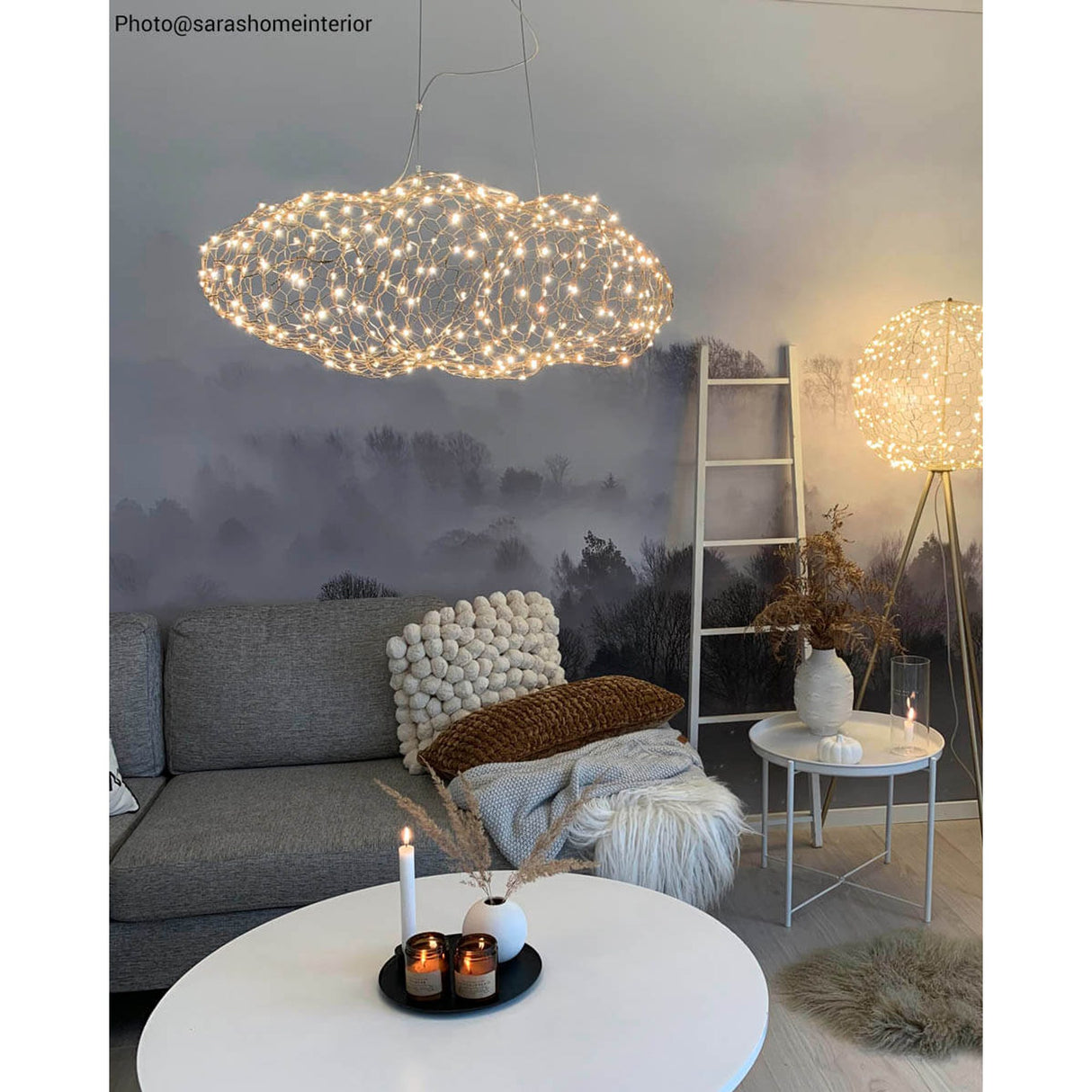 Hayden Taklampa 76 cm Guld