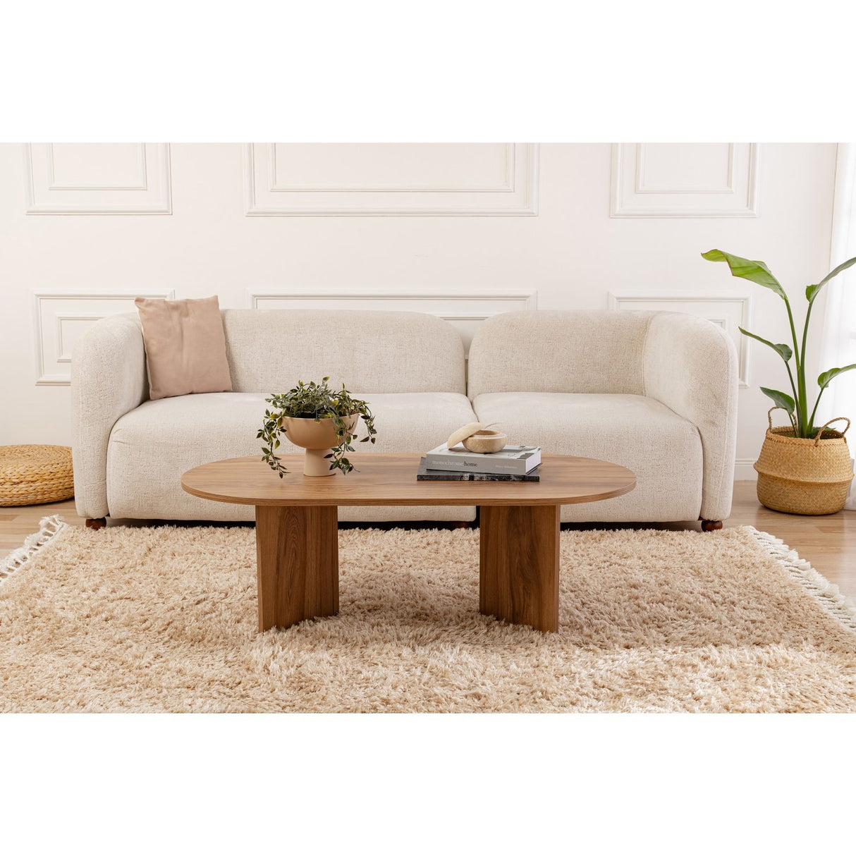Oval (120 x 40 x 60 cm) luta Soffbord