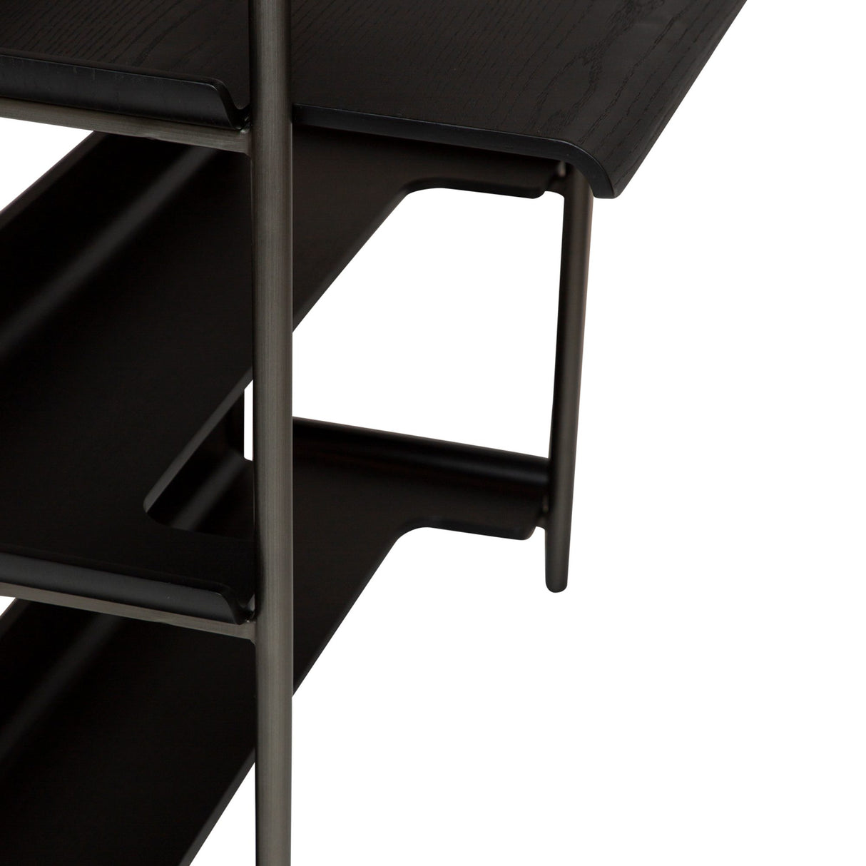 Friyay set om 6 med skrivbord Hylla Black Ash