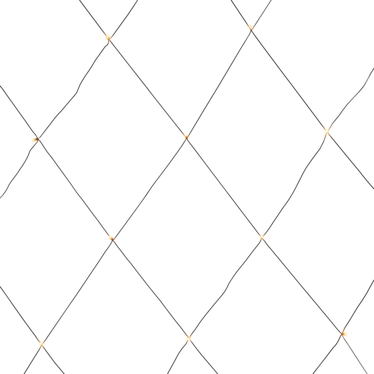 Nät LED Svart kabel 24V/IP44 Ljusslinga Ute 3x3m, Amber
