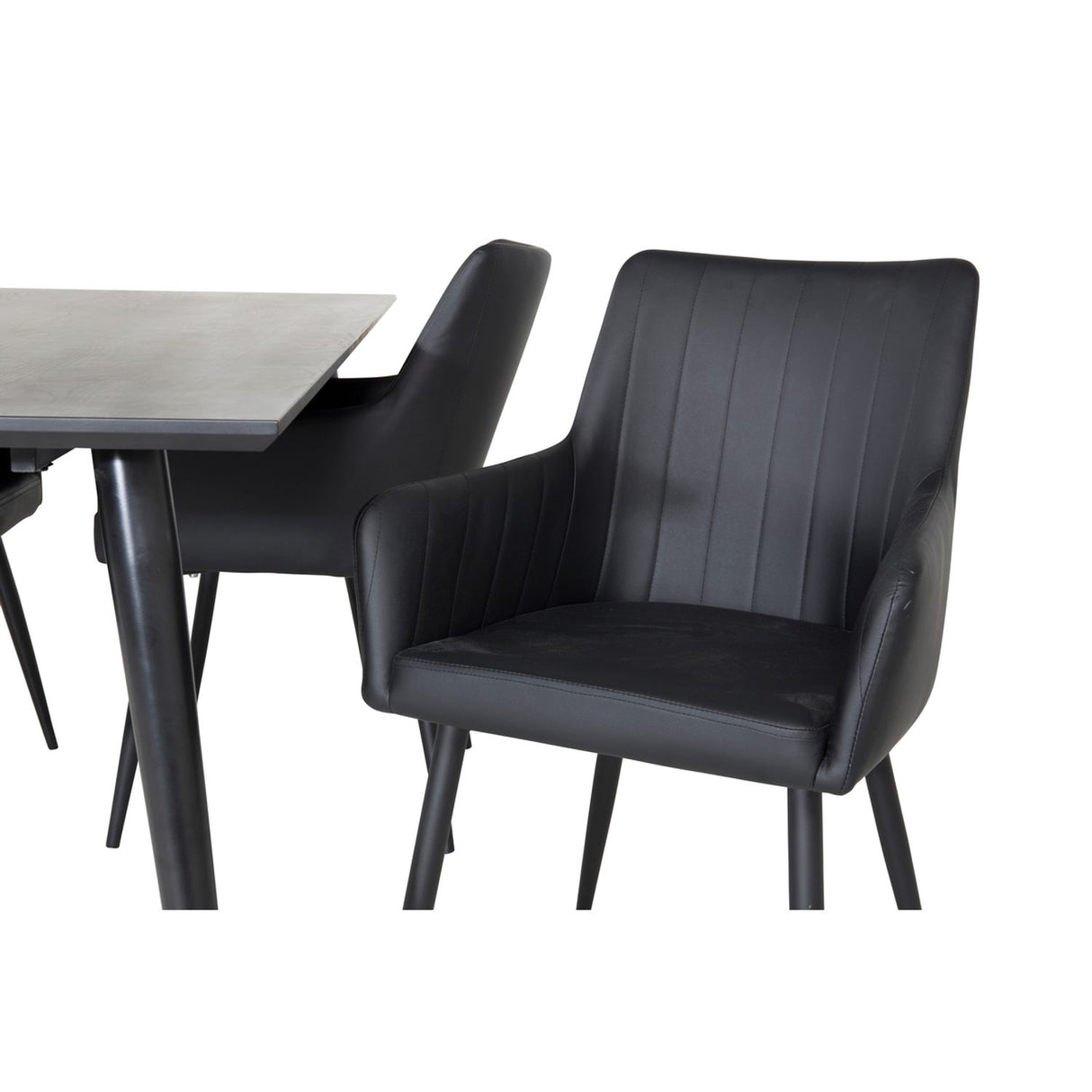 Dipp, Comfort Rektangulär matgrupp Svart, Svart, 180 x 90