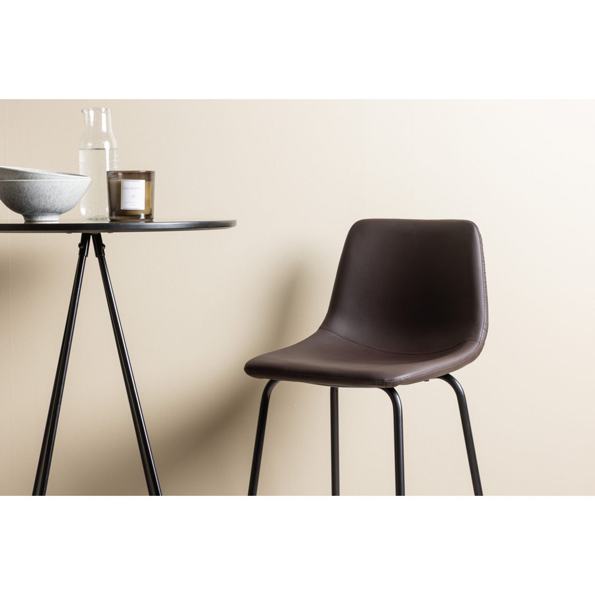 Bistro, Alexi Rund matgrupp Svart,Brun, Svart, ⌀60