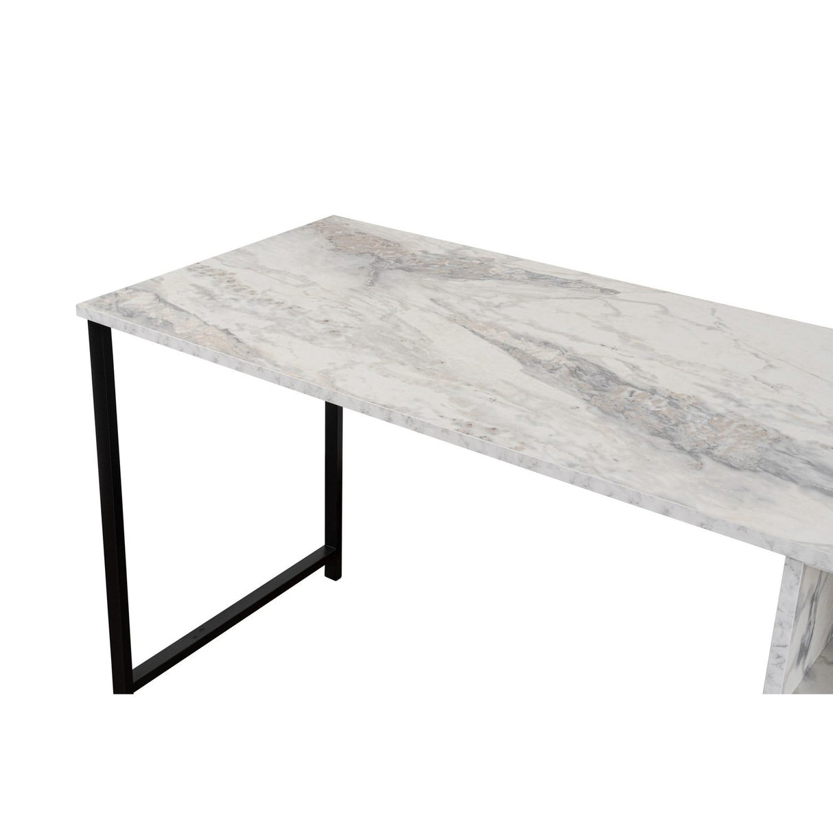 Gaborone dubbel Skrivbord Freesia marmor Svart