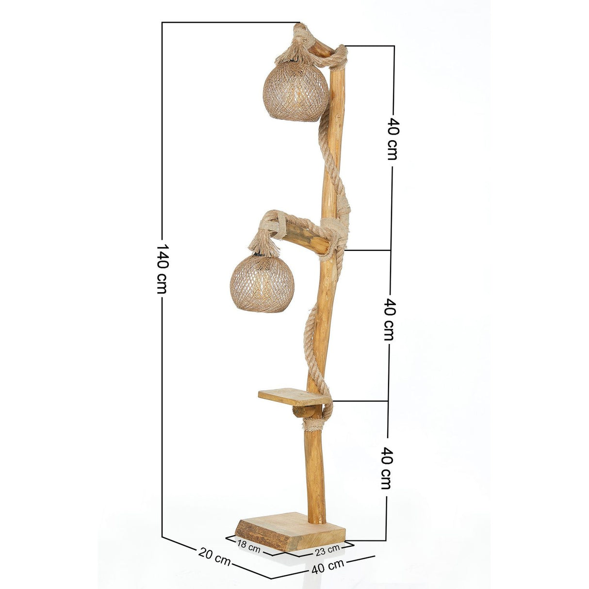 Tallinn (16 x 16 cm) Natur Golvlampa