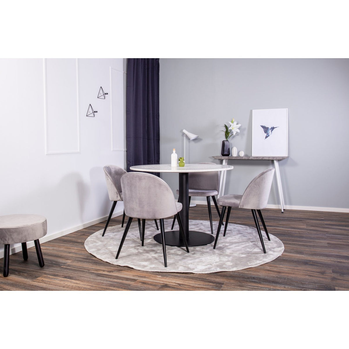 Razzia, Velvet Rund matgrupp Vit