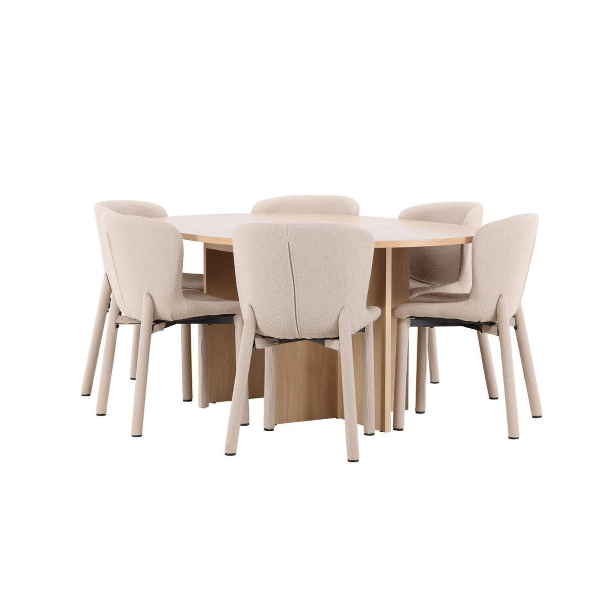 Strada, Astoria Oval matgrupp Beige, Vitpigmenterad, ⌀120
