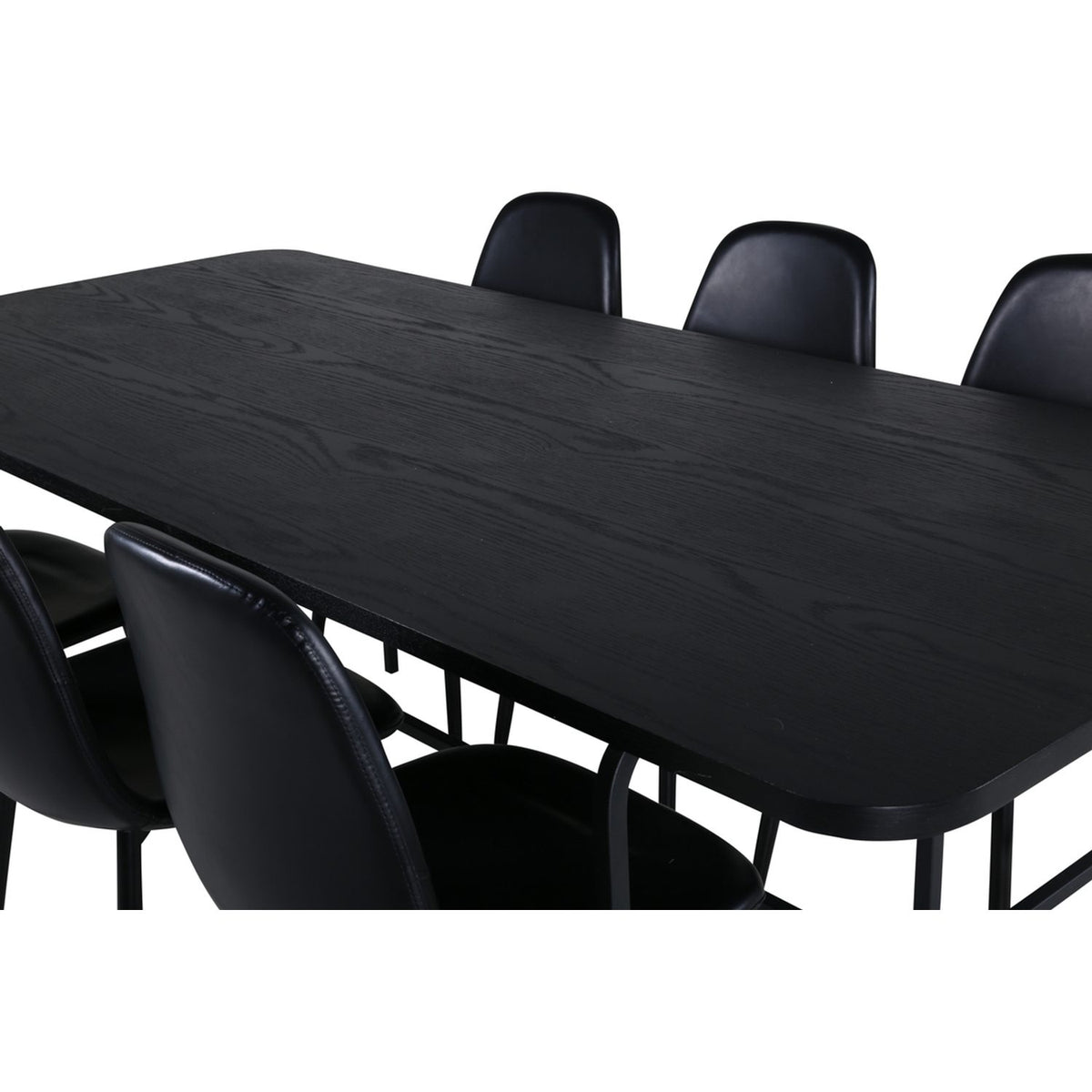 Uno, Polar Rektangulär matgrupp Svart, Svart, 200 x 90