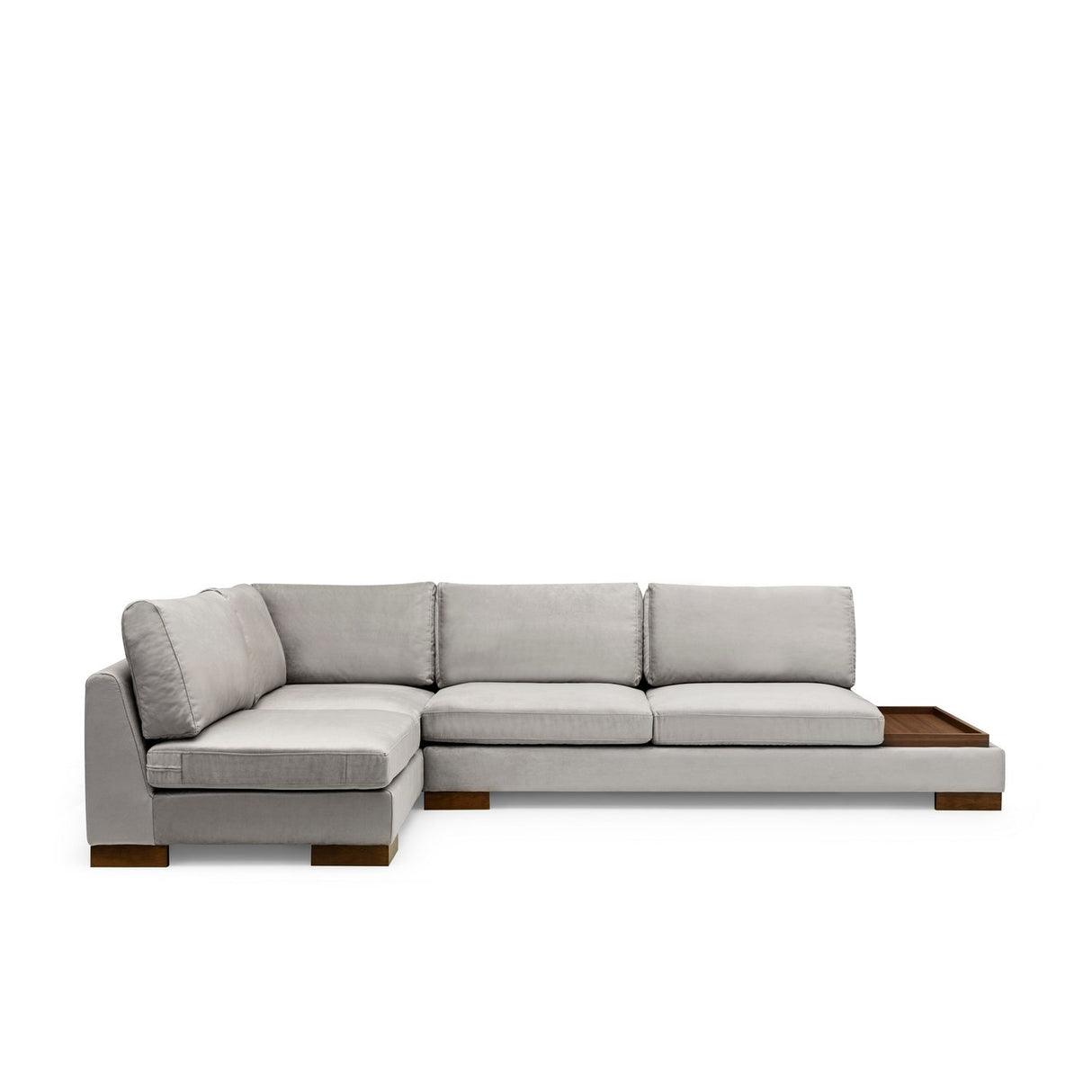 Kigali Hörn med puff (193 x 97 x 80 cm) Hörnsoffa Ljusgrå