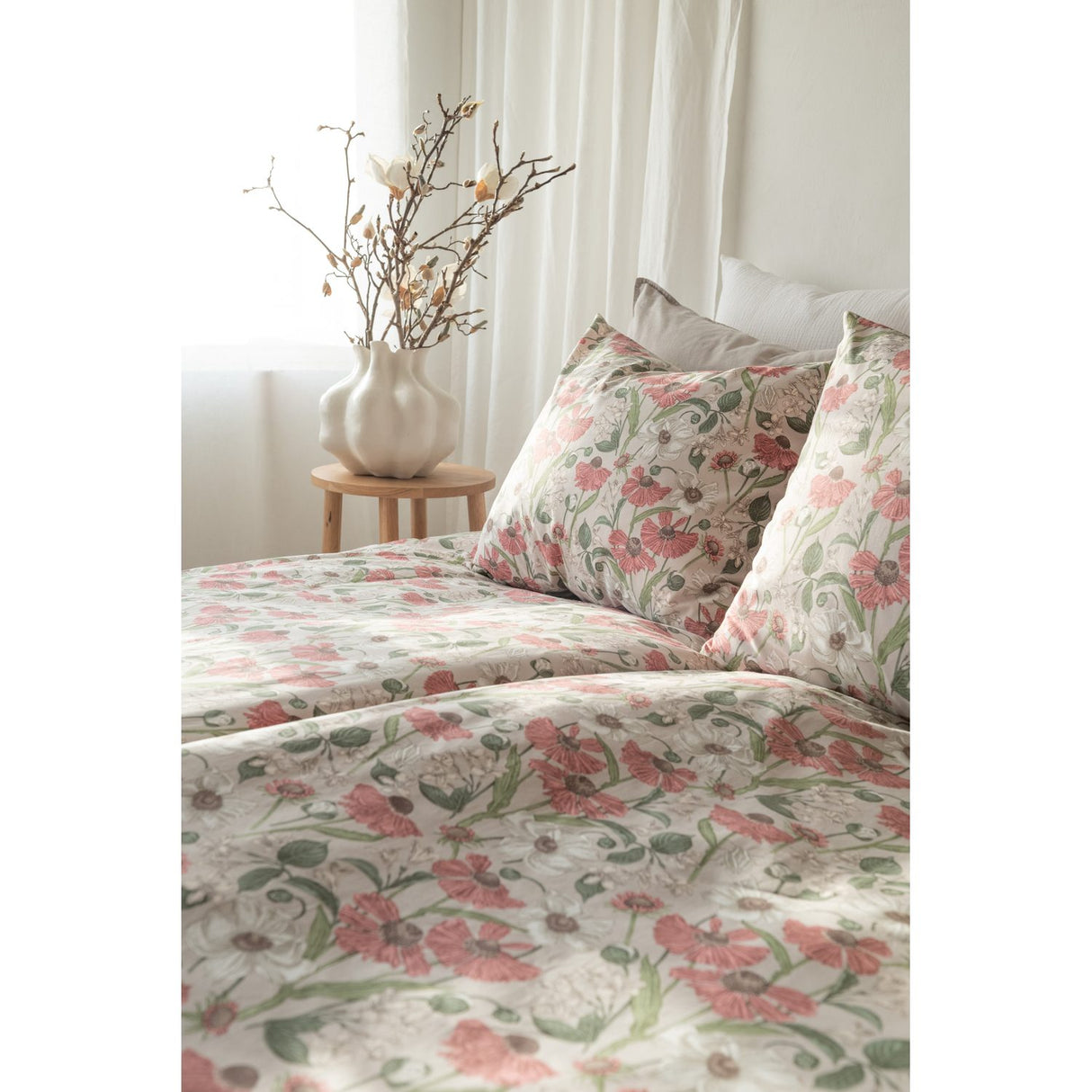 2-Dels Set Fleur Påslakanset Enkelsäng Rosa