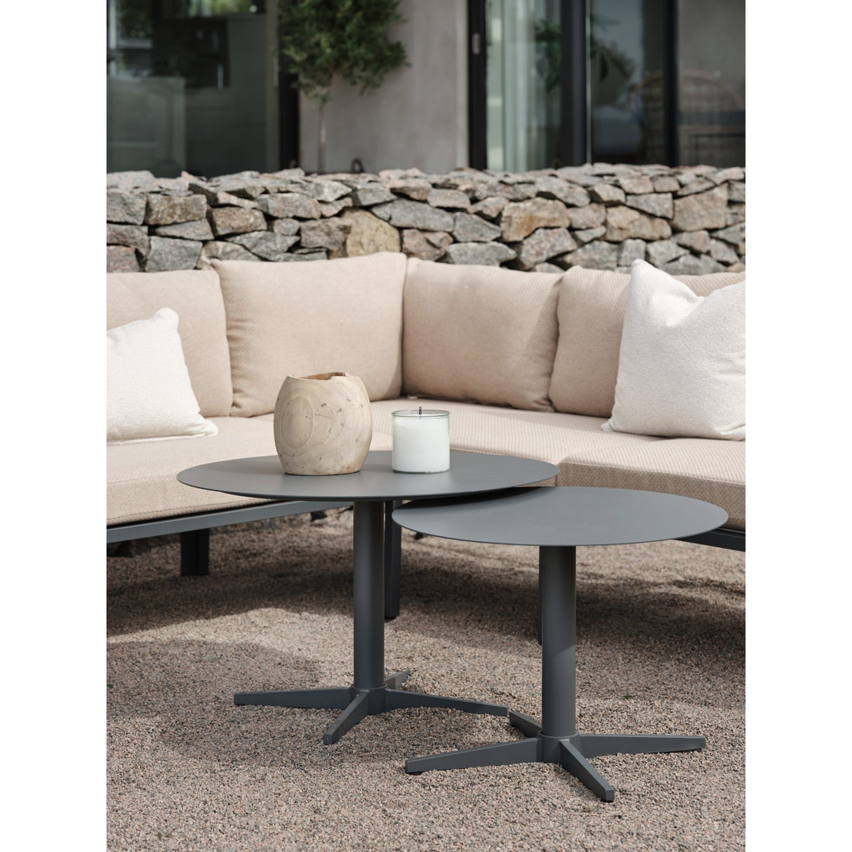 Mill Utesoffbord Antracit, 60x45 cm