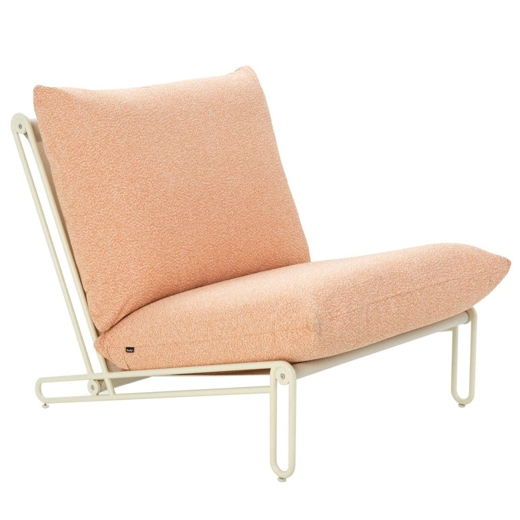 Blixt Loungefåtölj Pearl White/Teddy Orange