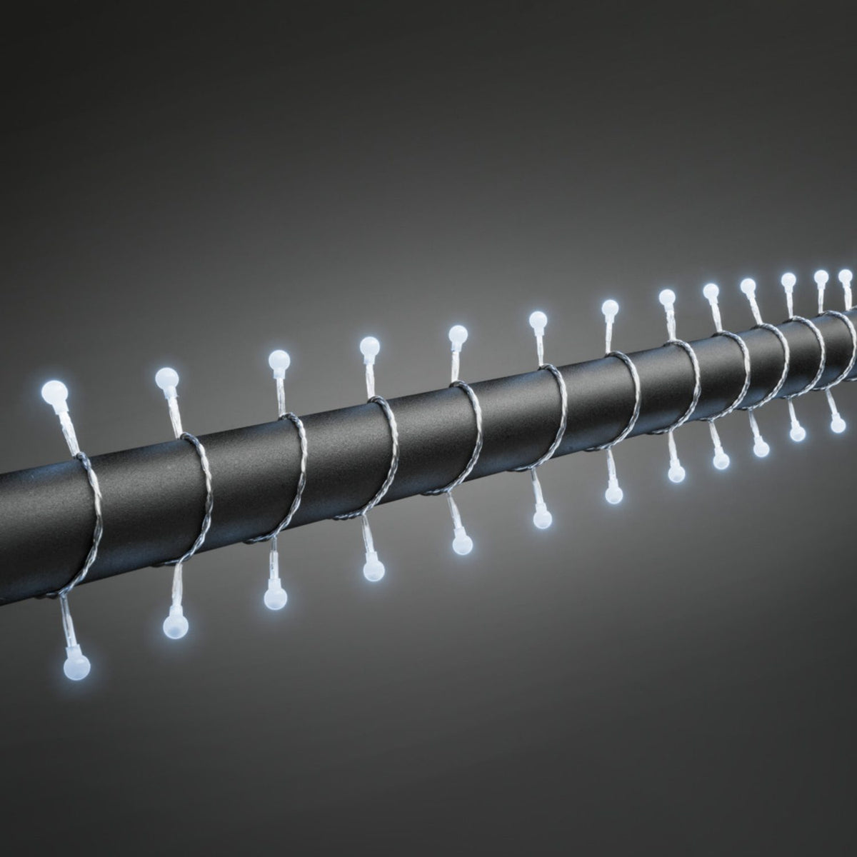 Mini Cherry LED 24V/IP44 Ljusslinga Ute 80 Lampor (6.32m), Vit/Transparent Kabel
