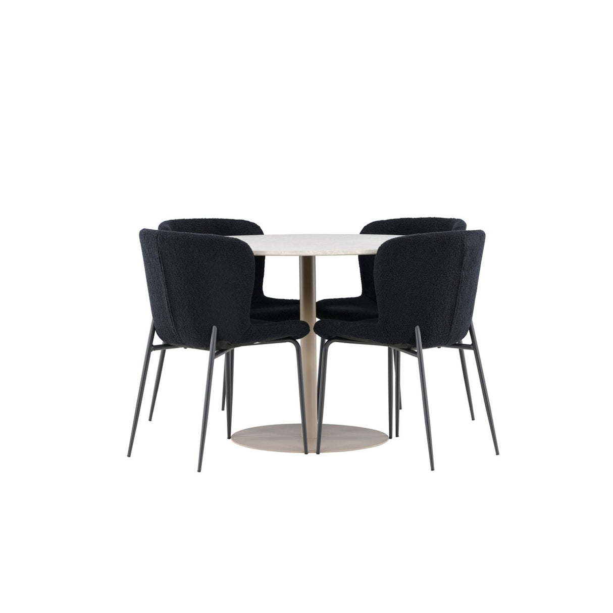 Lycke, Modesto Rund matgrupp Svart, Beige, ⌀110