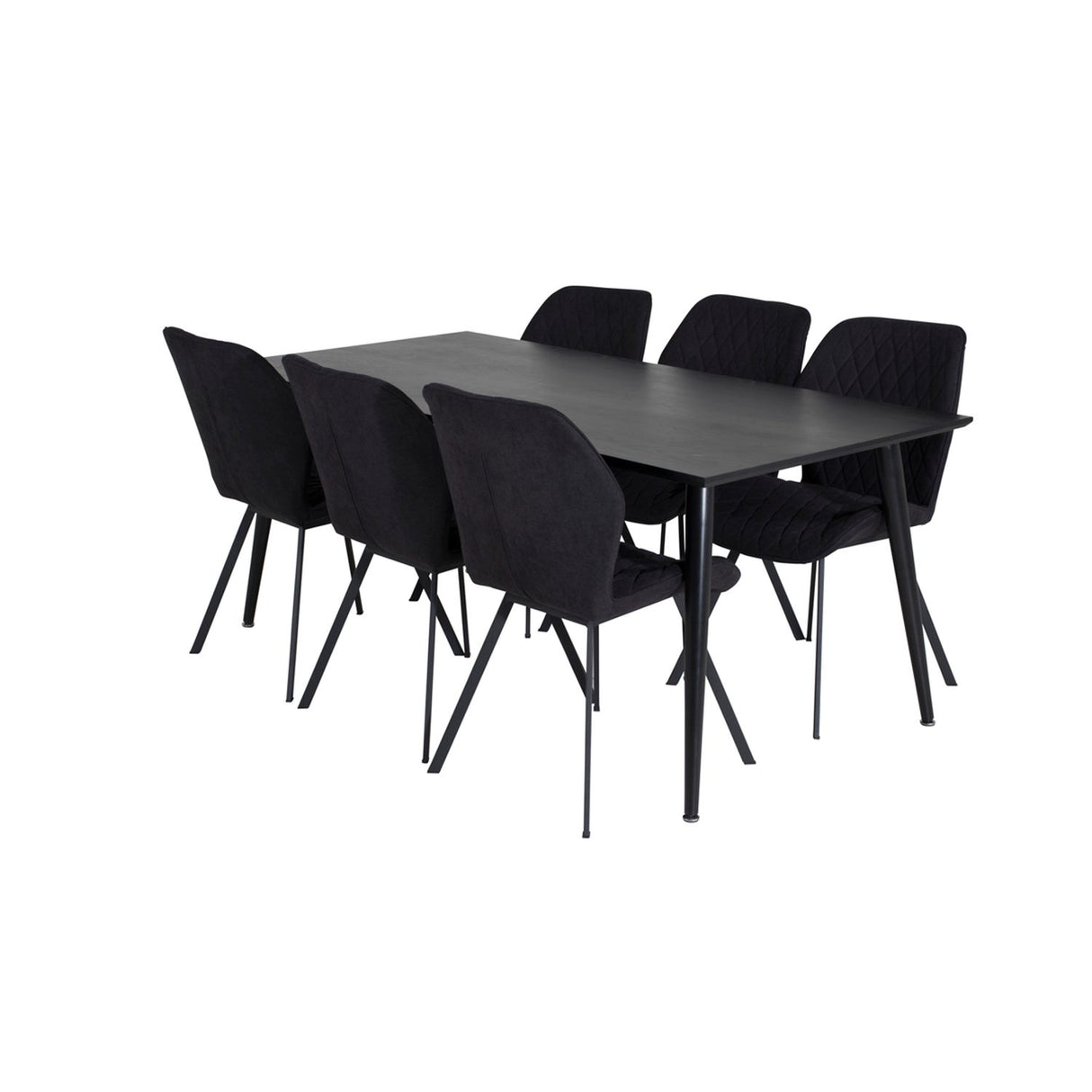 Dipp, Gemma Rektangulär matgrupp Svart, Svart, 180 x 90