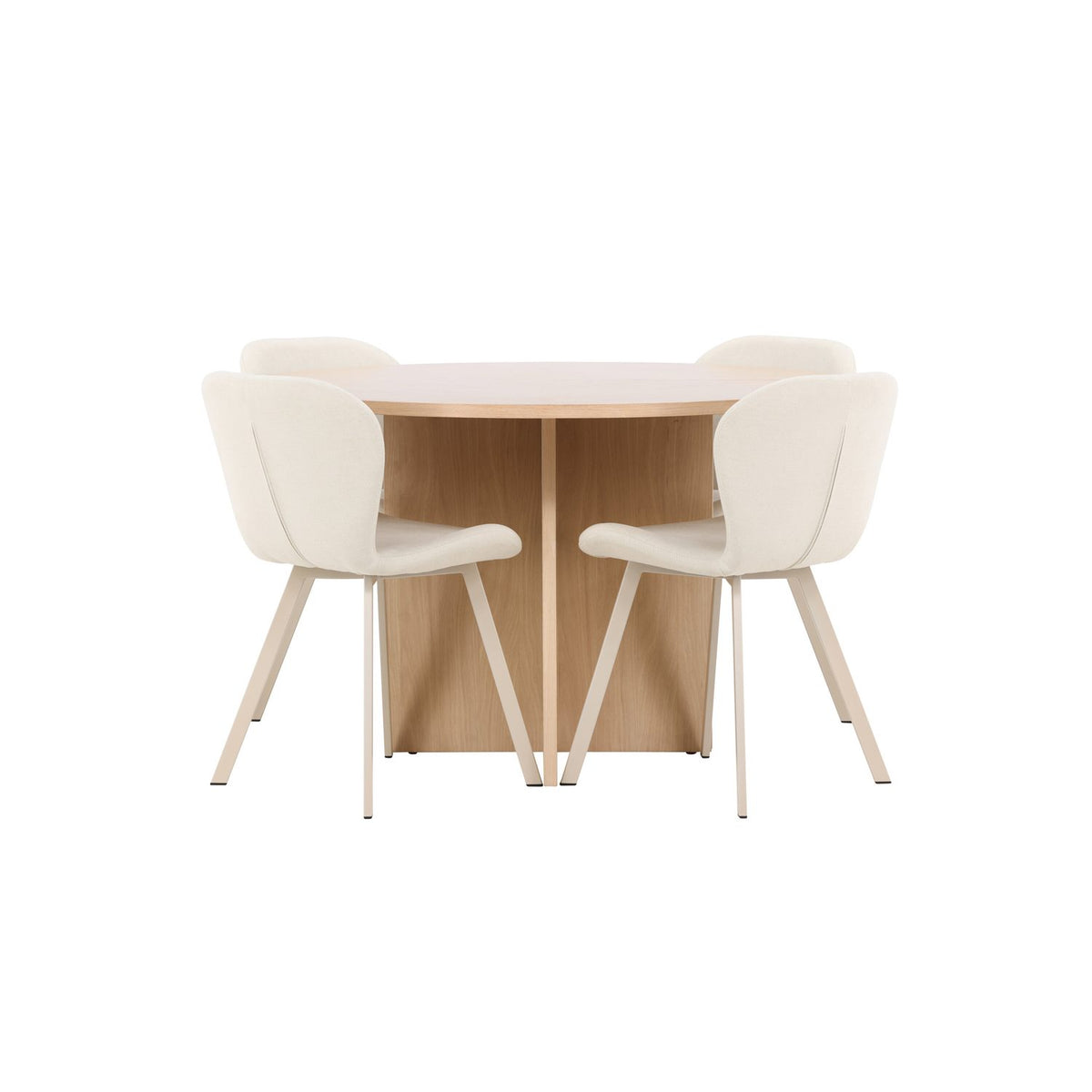 Strada, Lilja Oval matgrupp Beige, Vitpigmenterad, ⌀120