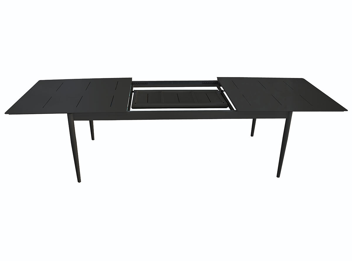 Anzio Matbord 100x200-310 cm Svart