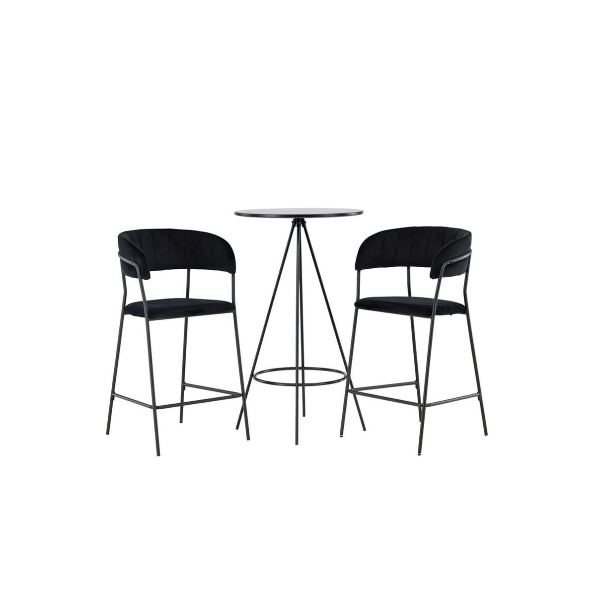 Bistro, Lui Rund matgrupp Svart, Svart, ⌀60