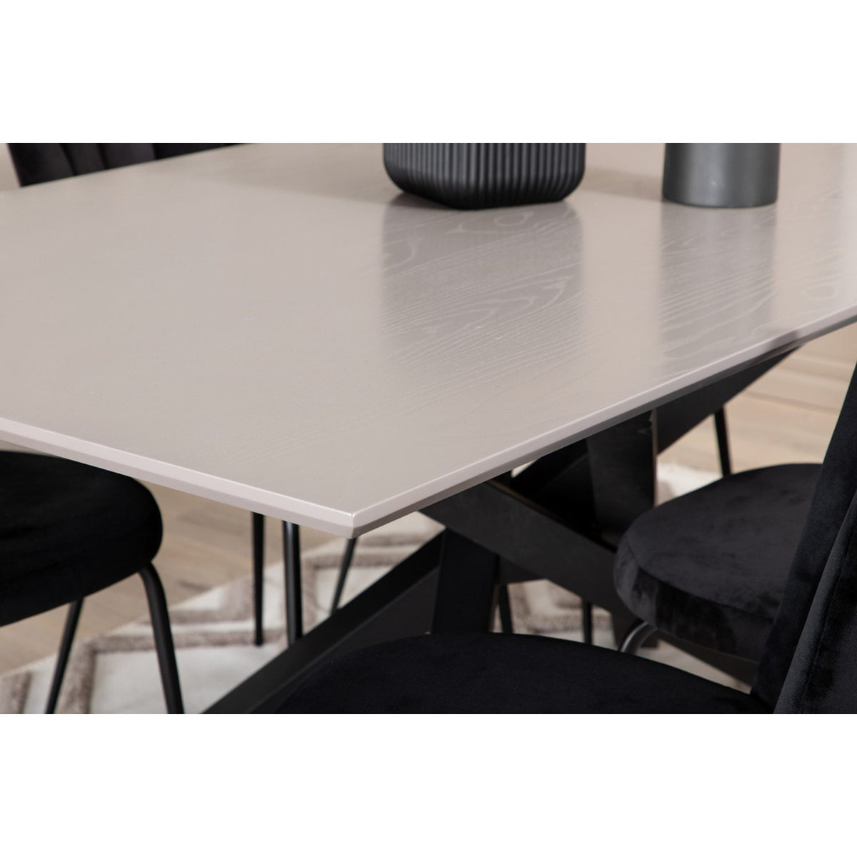 Piazza, Limhamn Rektangulär matgrupp Svart, Svart, mörkgrå, 180 x 90