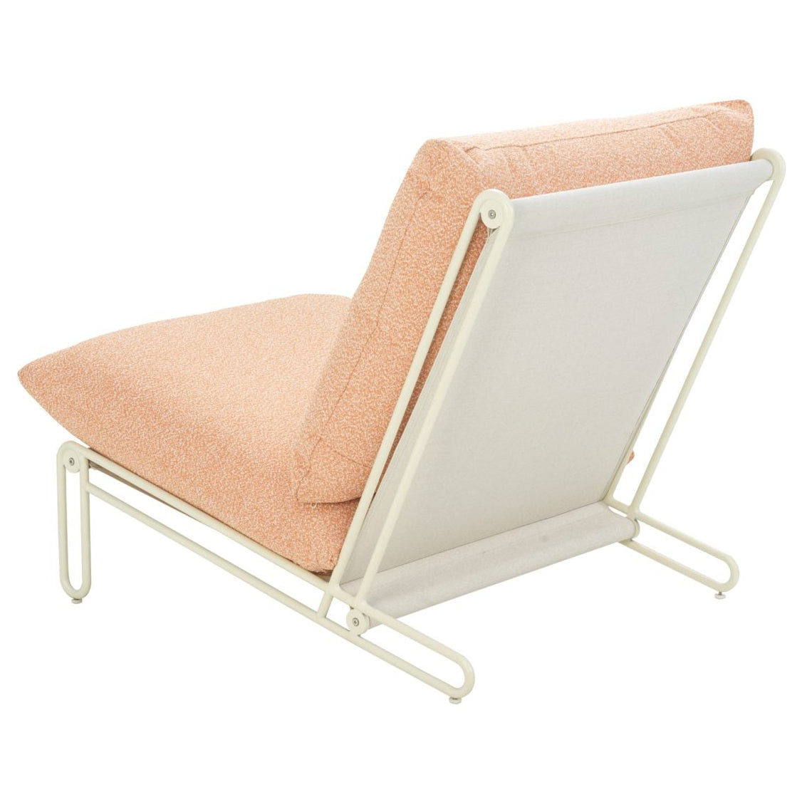 Blixt Loungefåtölj Pearl White/Teddy Orange